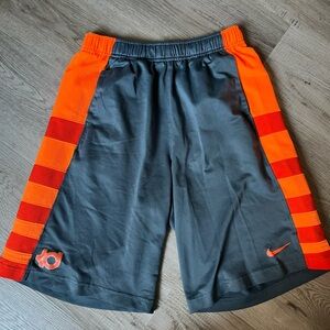 Nike KD Charcoal and Orange Athletic Shorts